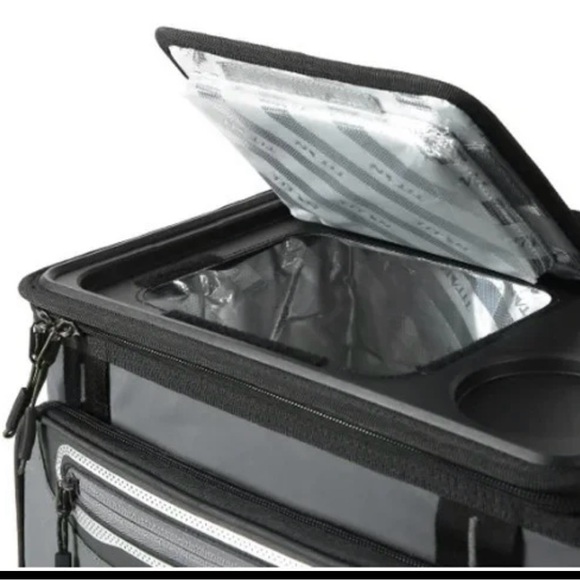 Titan 40-can Collapsible Cooler/ Gray With Two Drink Holder Tabletop - Picture 3 of 10